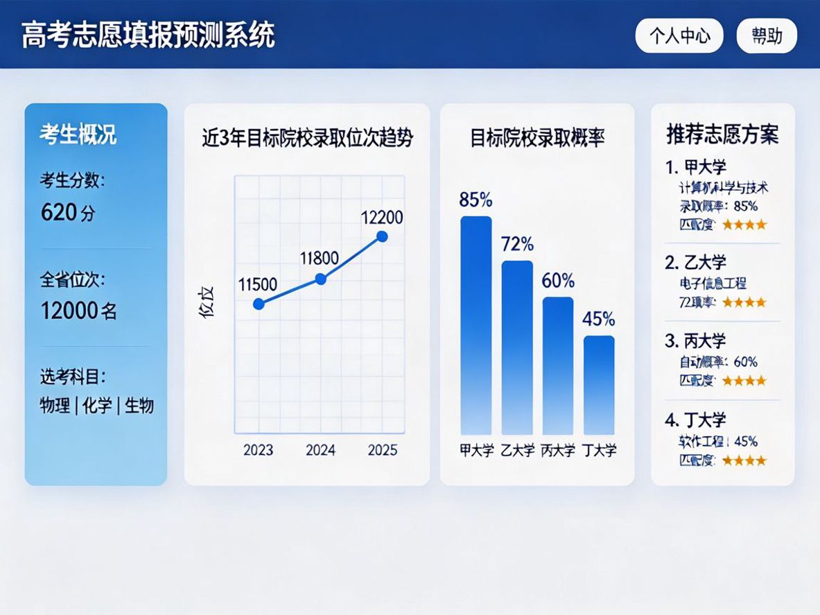 高考志愿预测系统界面
